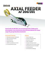 Datenblatt Axial-Feeder AF 200, AF201 inkl. Steuerung